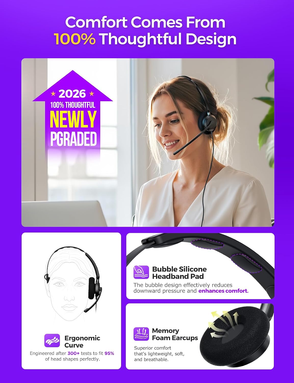 HEADSET PARA LLAMADAS CON MICRÓFONO ACPANORE SINGLE EAR PARA PC - 4