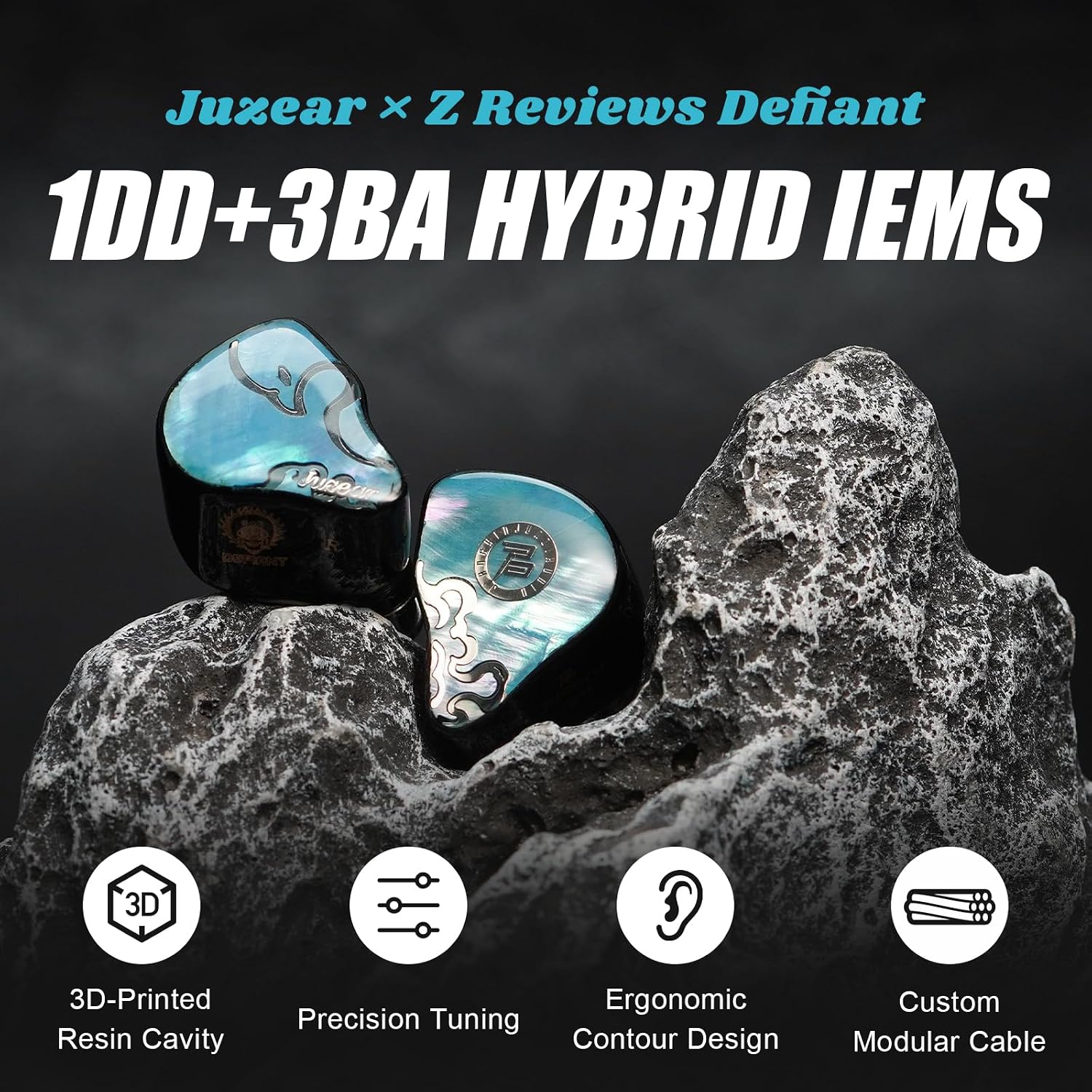 AUDÍFONOS GAMING IN-EAR HIFIGO JUZEAR DEFIANT GAMEFIDELITY EDITION AZUL - 2