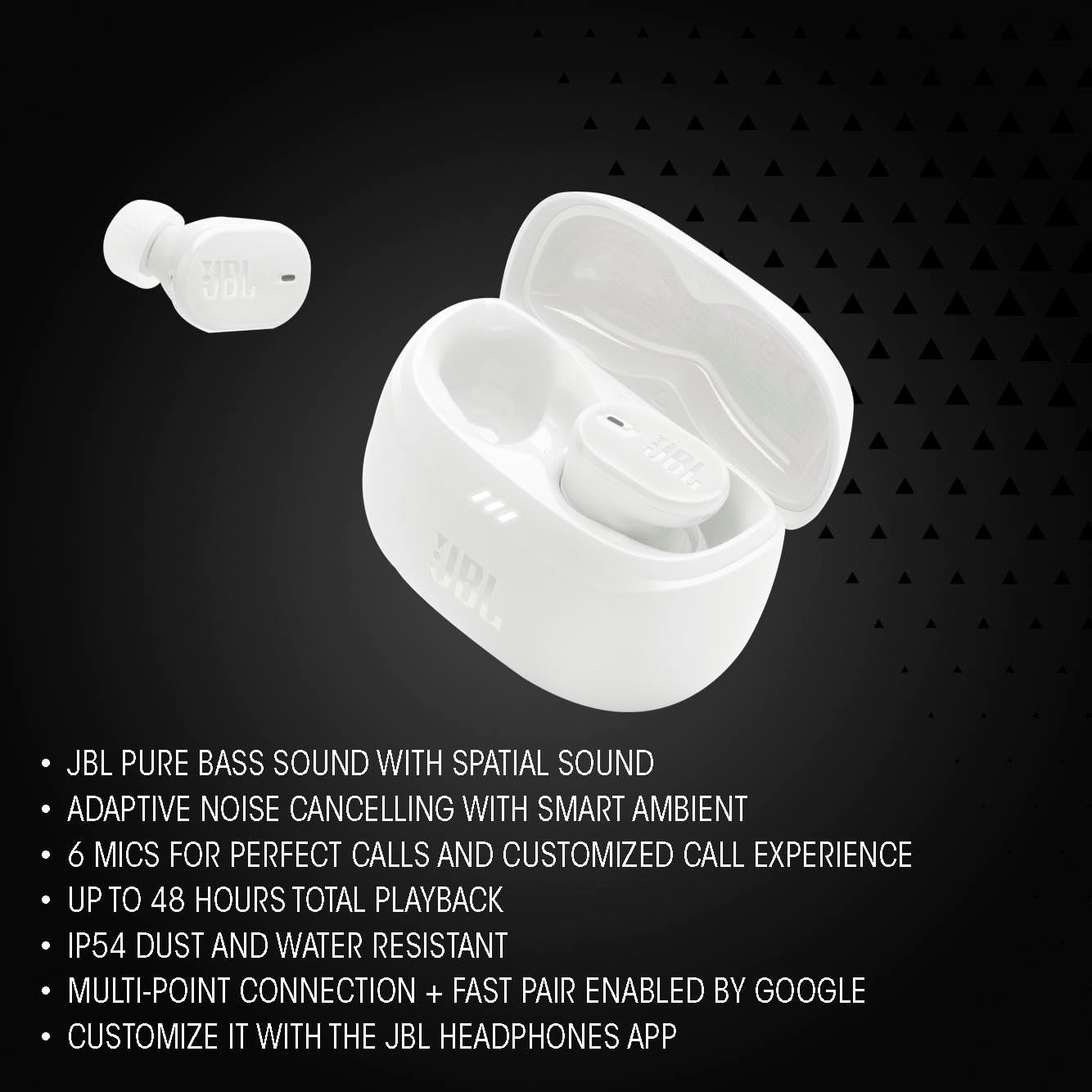 AUDÍFONOS TRUE WIRELESS JBL TUNE BUDS 2 NEGRO - 5