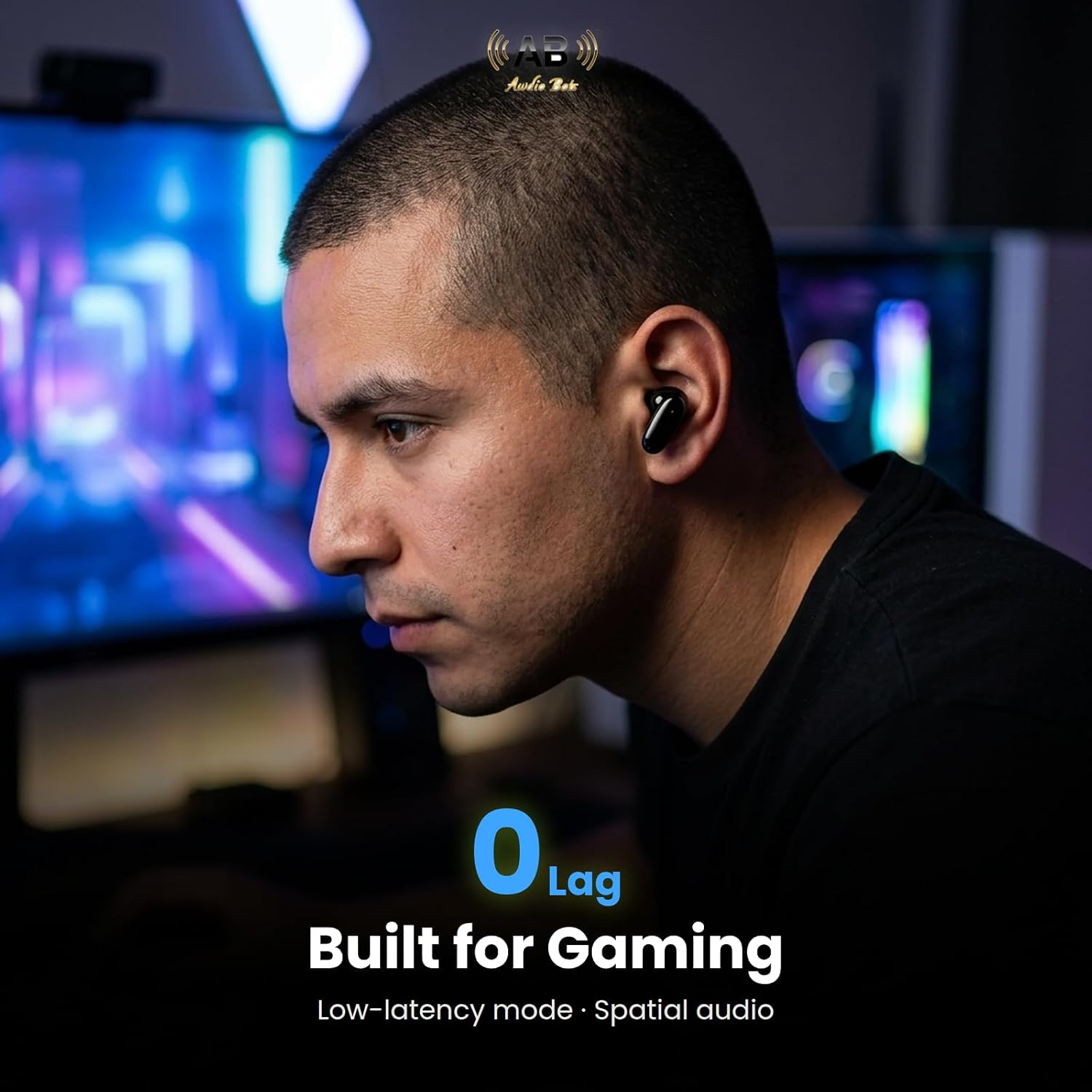 AUDÍFONOS INALÁMBRICOS AWDIO BOTS EVERYDAY SERIES BLUETOOTH IN EAR CON MICRÓFONO NEGRO - 2