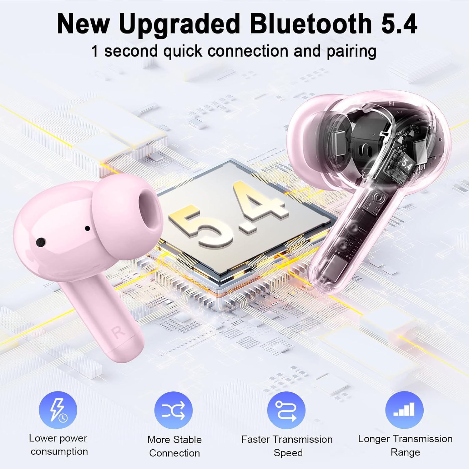 AUDÍFONOS BLUETOOTH RINSMOLA G21PRO TRUE WIRELESS CON CANCELACIÓN DE RUIDO Y RESISTENCIA IP-X7 - 2
