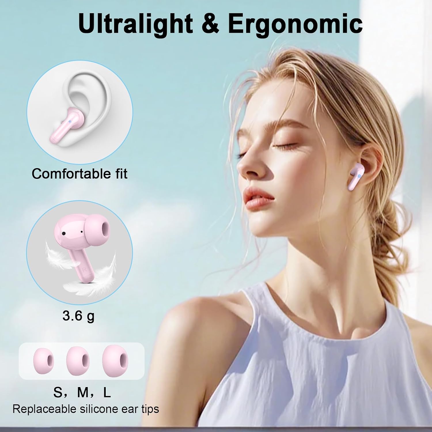 AUDÍFONOS BLUETOOTH RINSMOLA G21PRO TRUE WIRELESS CON CANCELACIÓN DE RUIDO Y RESISTENCIA IP-X7 - 3