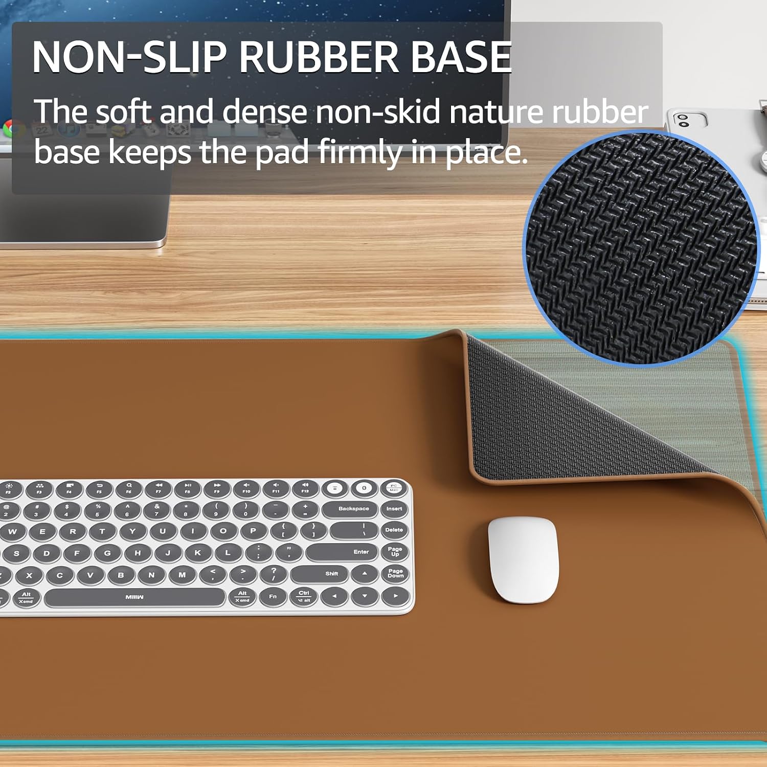 MOUSE PAD GRANDE KTRIO XXL 80 X 40 CM CAFÉ - 4