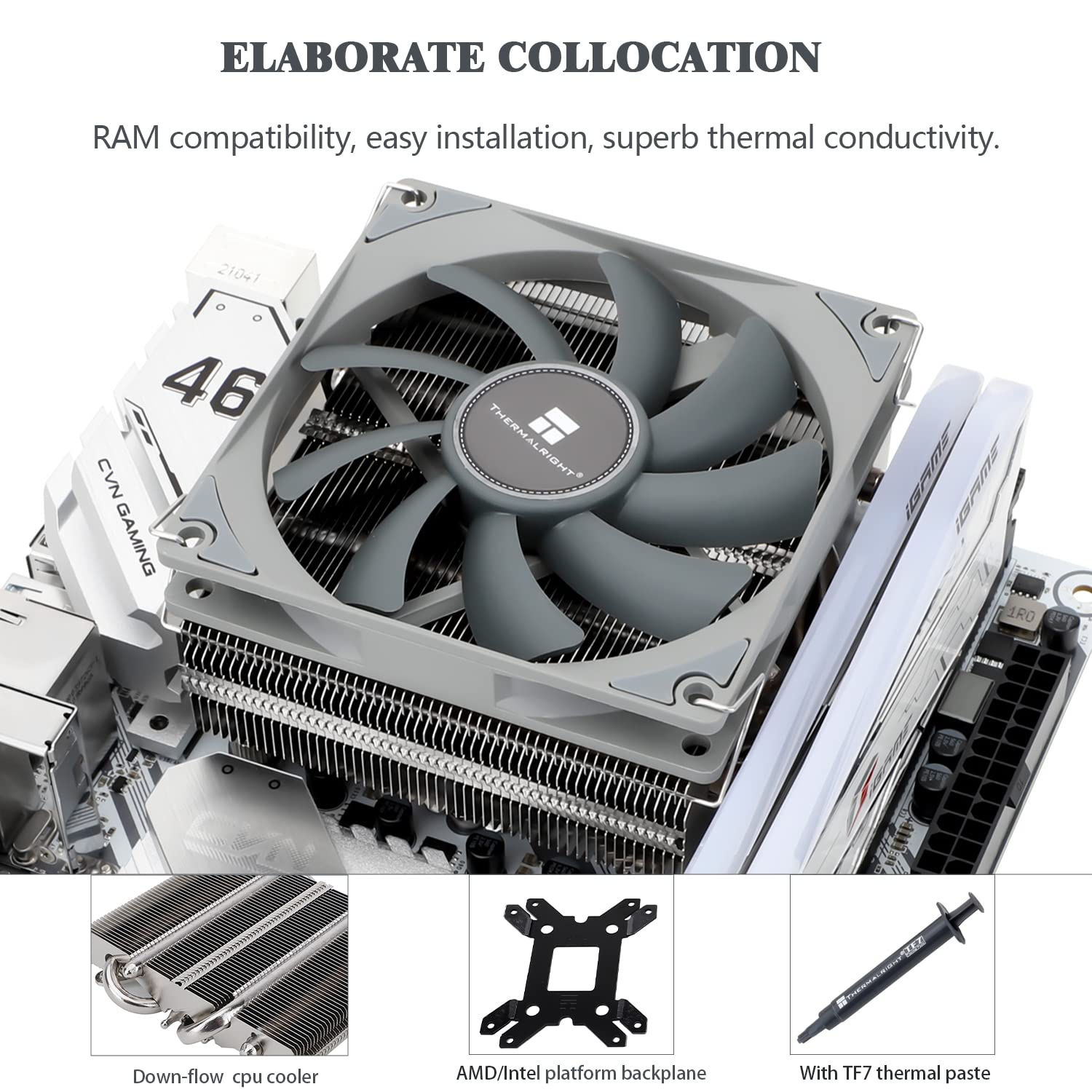 ENFRIADOR DE CPU THERMALRIGHT AXP90-X53 PERFIL BAJO 53MM CON VENTILADOR TL-9015 PWM - 4