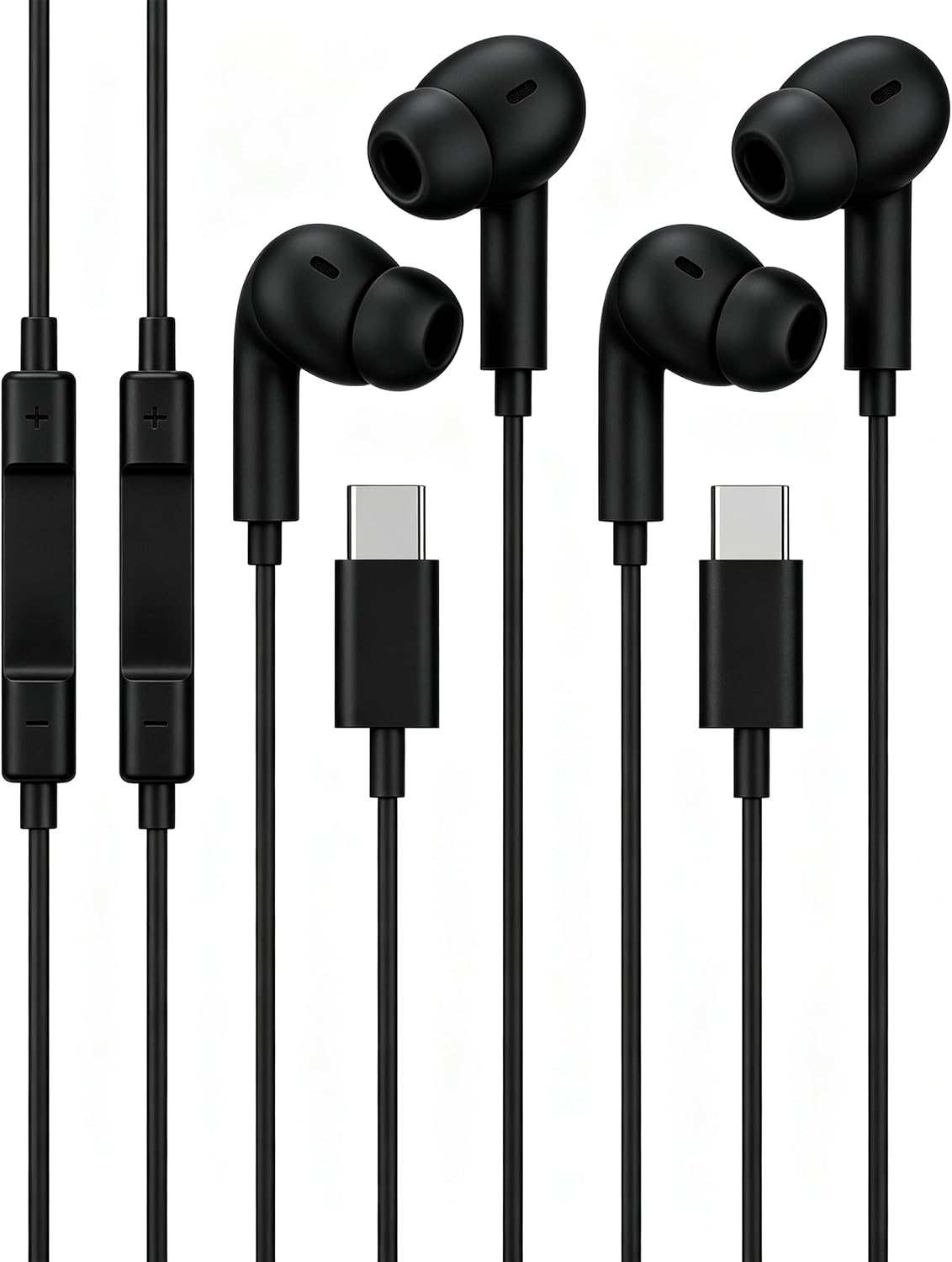 AUDÍFONOS CON CABLE USB C IIOZO PARA IPHONE 18 17 16 15 PRO MAX 2 UNIDADES - 1