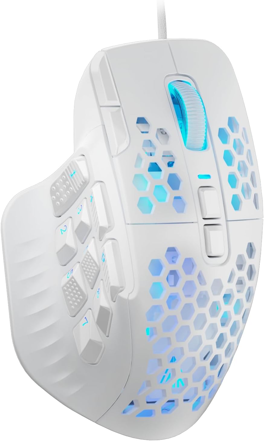 MOUSE GAMING CABLEADO SOLAKAKA SM809 BLANCO - 1