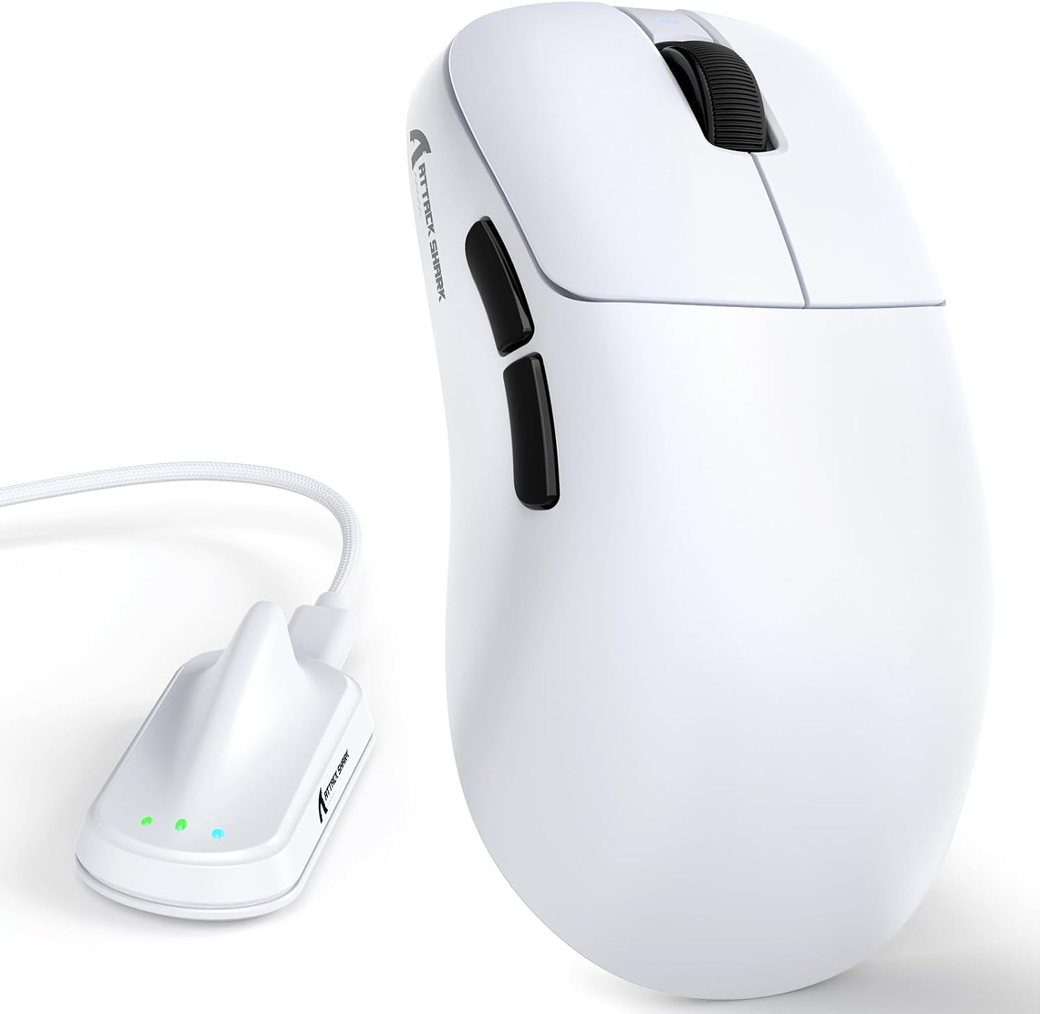MOUSE INALÁMBRICO PARA GAMING MAMBASNAKE ATTACK SHARK V2 AIR 60K DPI BLANCO - 1