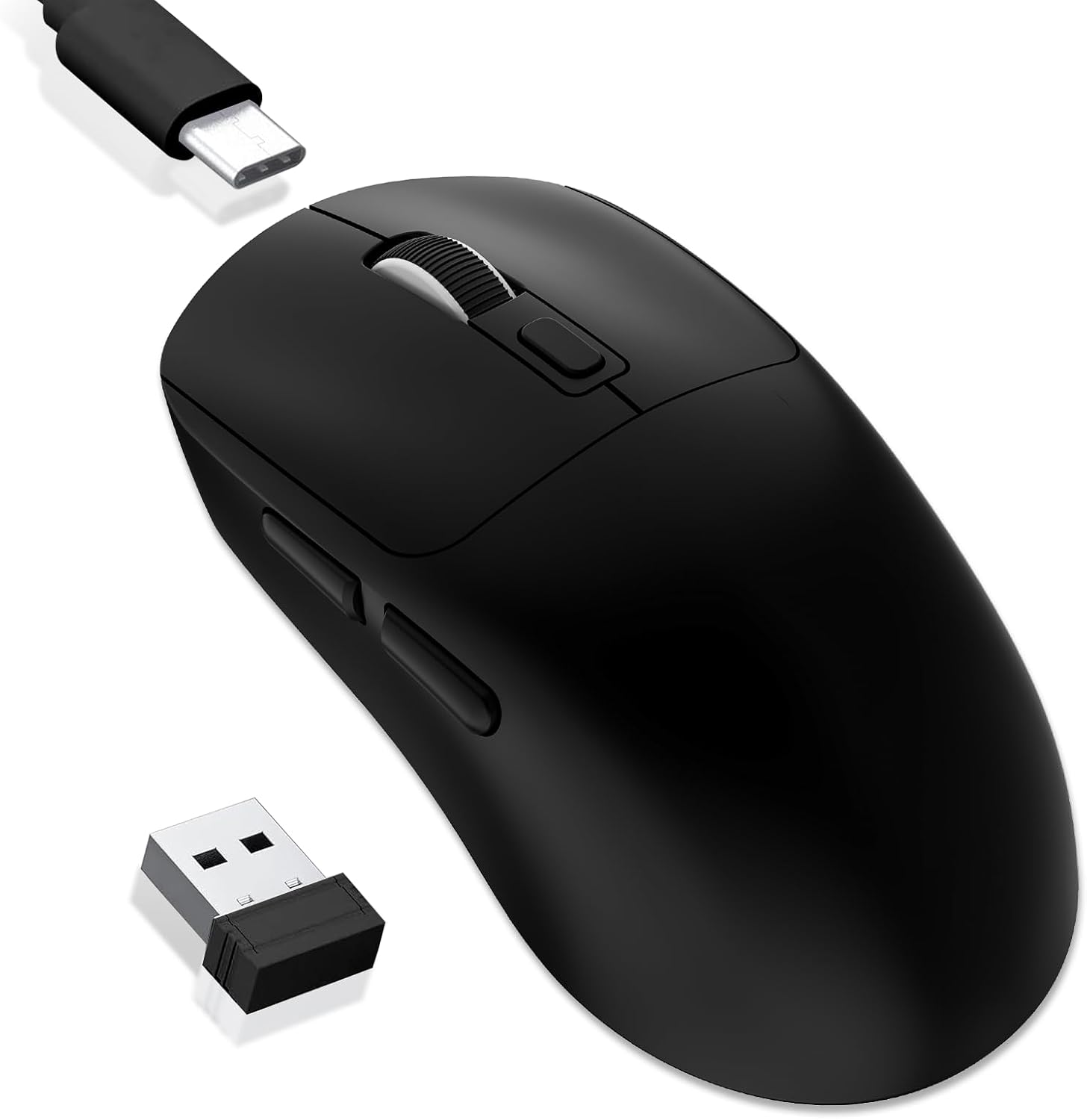 MOUSE GAMER INALÁMBRICO MELOGAGA WIRELESS BLUETOOTH/2.4G/USB-C 8 DPI NEGRO - 1