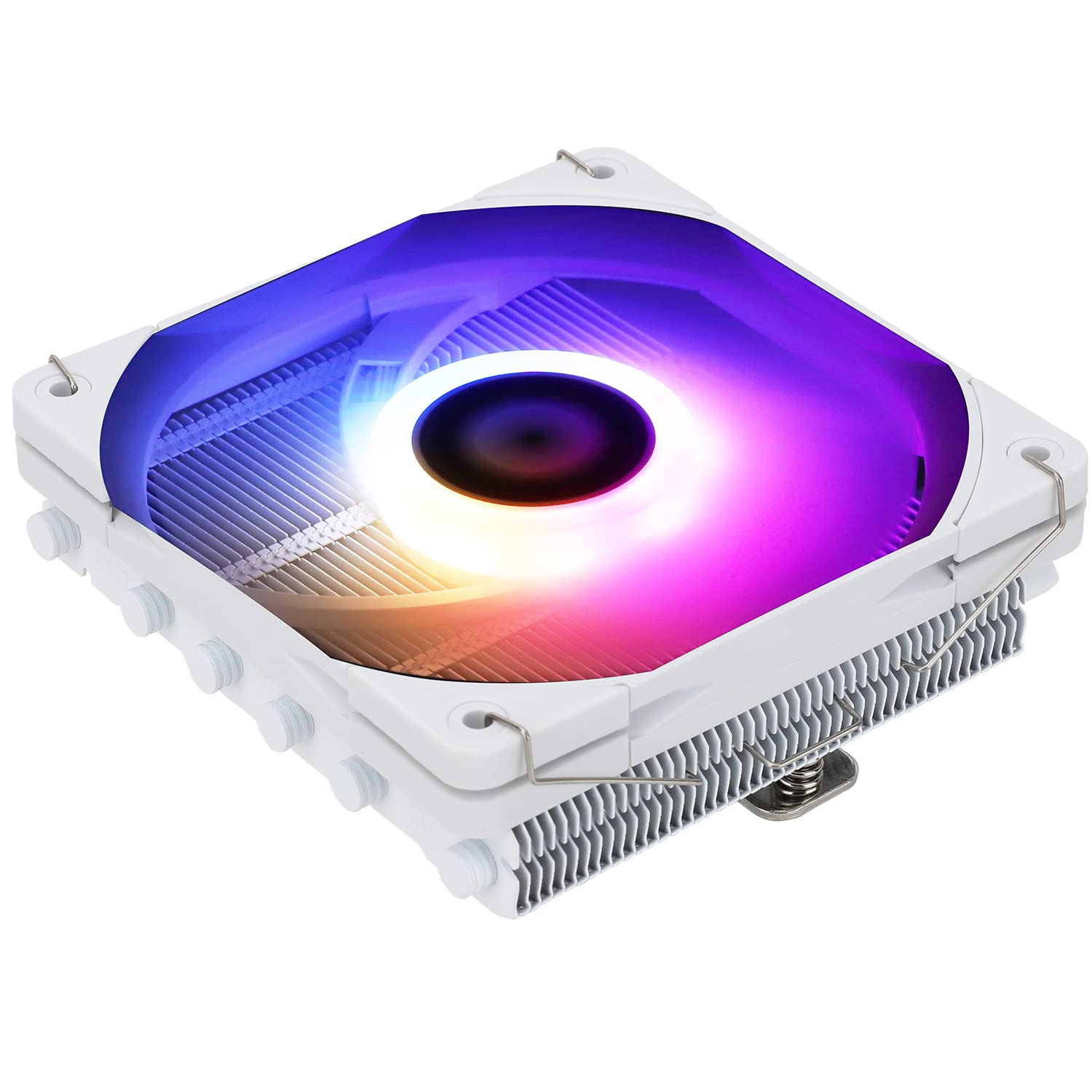 ENFRIADOR DE CPU THERMALRIGHT AXP120-X67 BLANCO ARGB BAJO PERFIL 67MM CON VENTILADOR PWM 120MM - 1