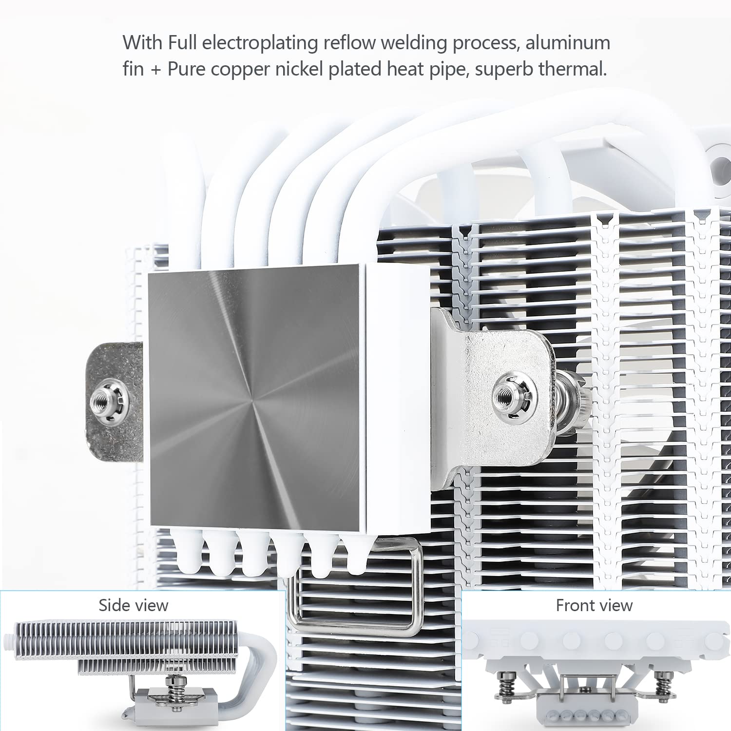 ENFRIADOR DE CPU THERMALRIGHT AXP120-X67 BLANCO ARGB BAJO PERFIL 67MM CON VENTILADOR PWM 120MM - 4