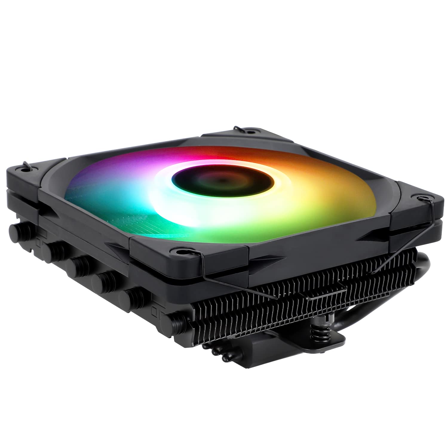 ENFRIADOR DE CPU THERMALRIGHT AXP120-X67 BLACK ARGB BAJO PERFIL 67MM CON VENTILADOR PWM 120MM Y 6 HEAT PIPES - 1