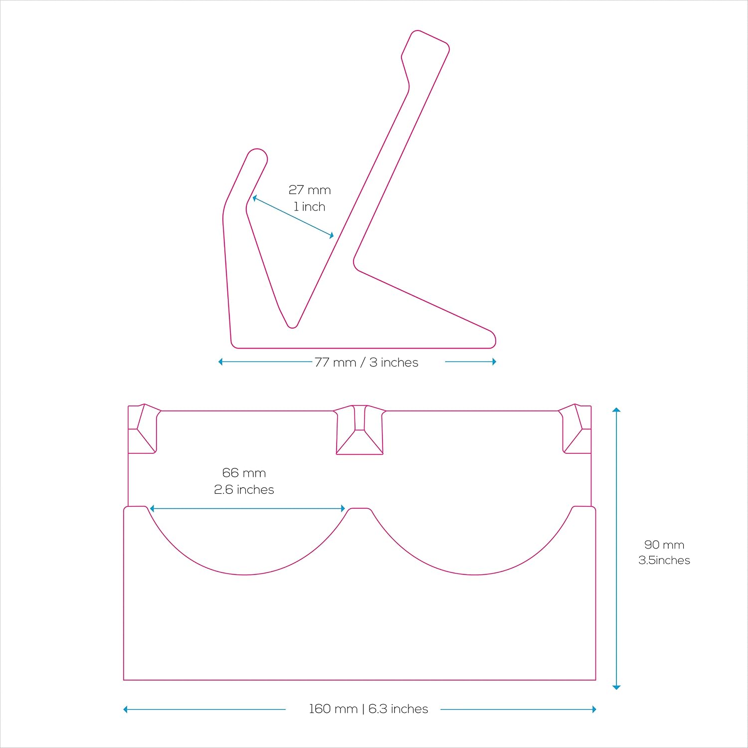 SOPORTE DE ESCRITORIO PARA DOS MOUSES BRAINWAVZ DM01 - 2