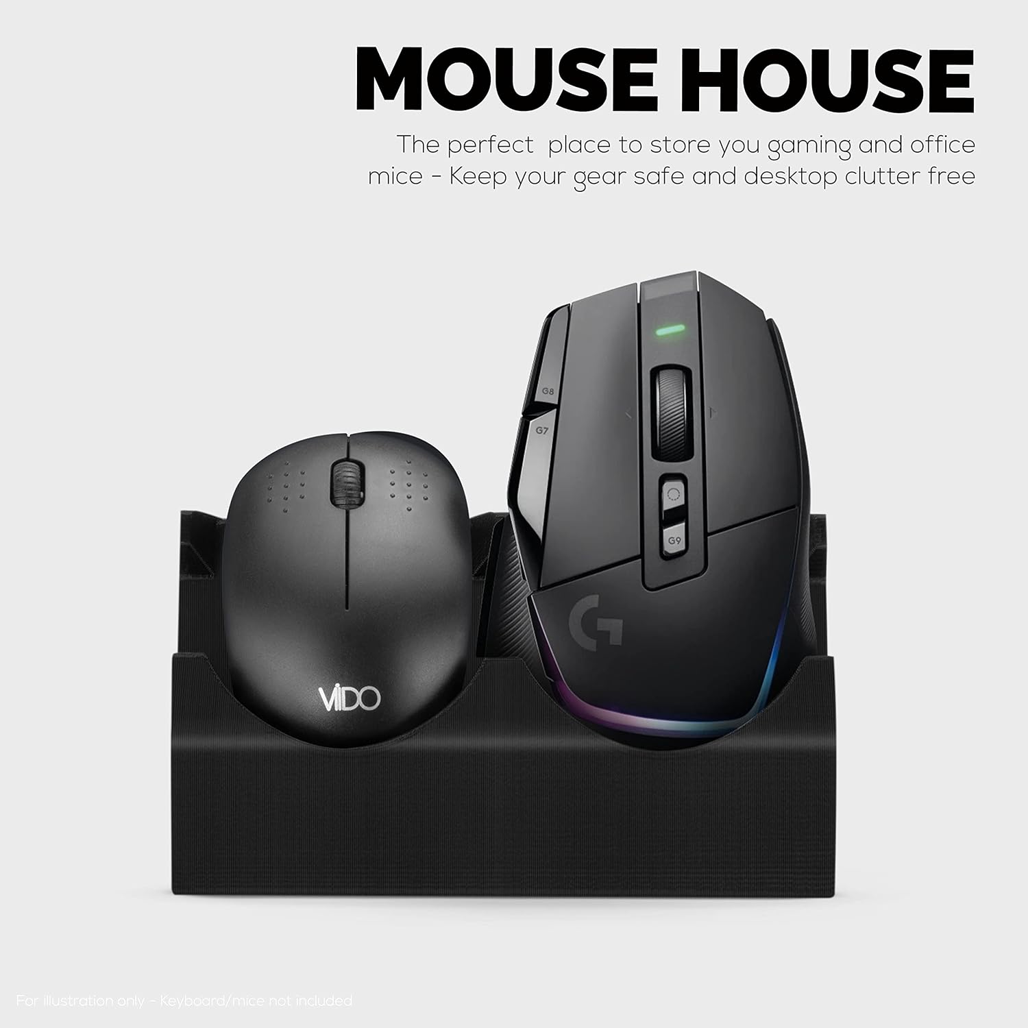 SOPORTE DE ESCRITORIO PARA DOS MOUSES BRAINWAVZ DM01 - 5