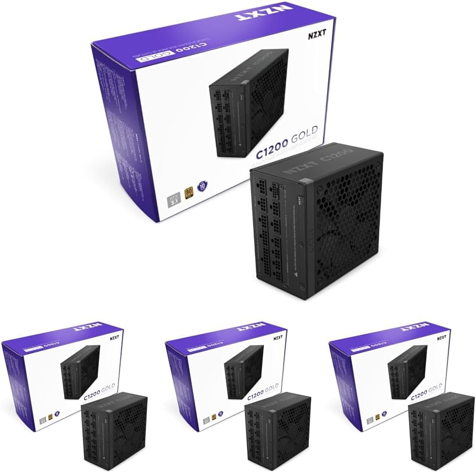 FUENTE DE PODER NZXT C1200 GOLD ATX 3.1 1200W MODULAR NEGRA - 1