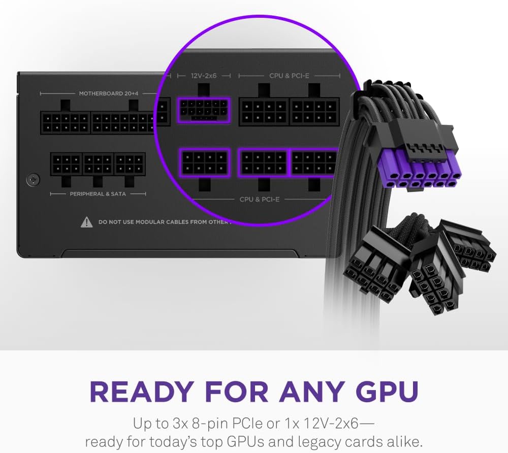 FUENTE DE PODER NZXT C1000 GOLD CORE 1000W ATX 3.1 80+ GOLD - 4