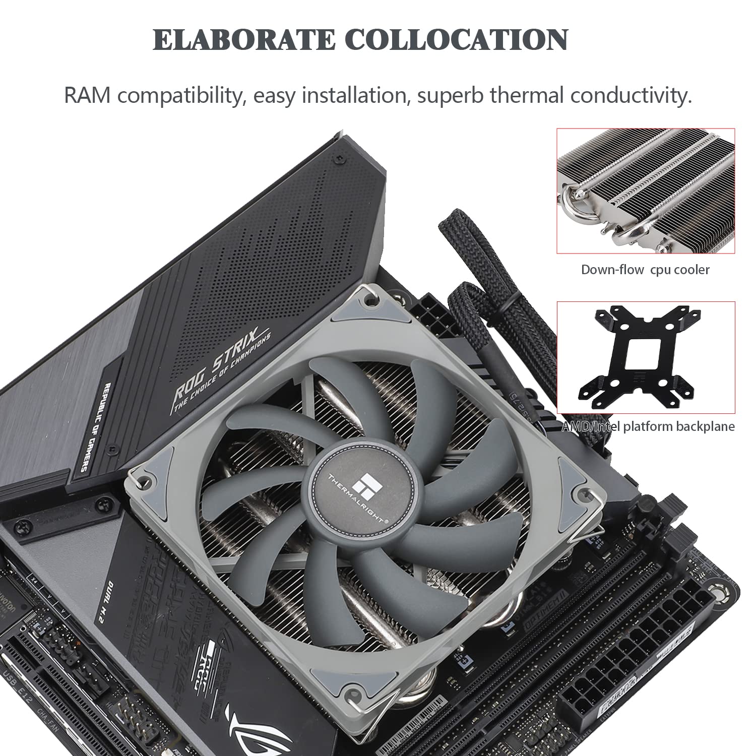 ENFRIADOR CPU THERMALRIGHT AXP90 X36 LOW PROFILE 36MM PARA AMD AM4 AM5 INTEL LGA1150 1151 1200 1700 - 4