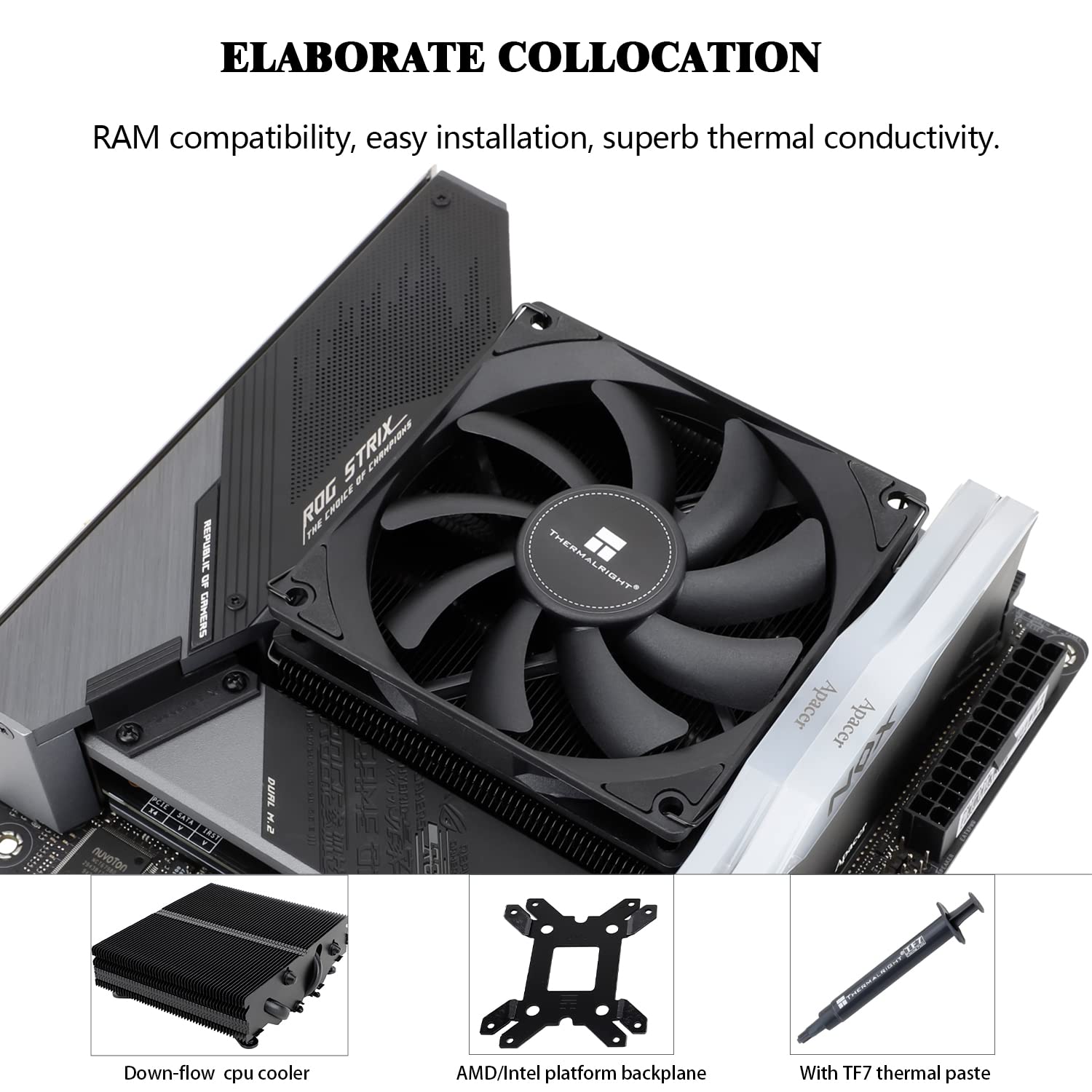 ENFRIADOR DE CPU THERMALRIGHT AXP90 X47 BLACK PERFIL BAJO 47MM - 4