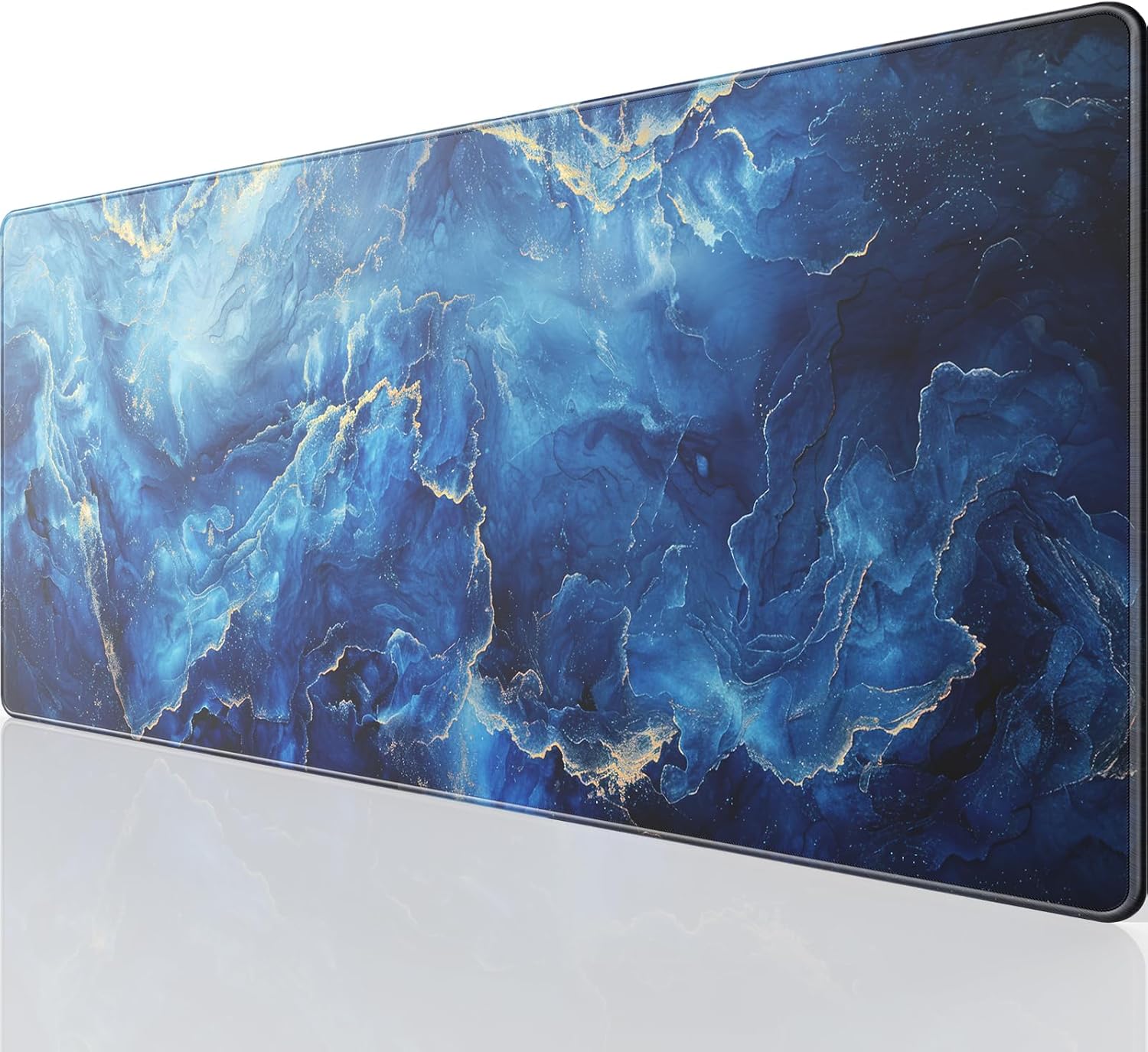 MOUSE PAD GRANDE PARA GAMING KTRIO XL 80 X 30 CM MÁRMOL AZUL - 1
