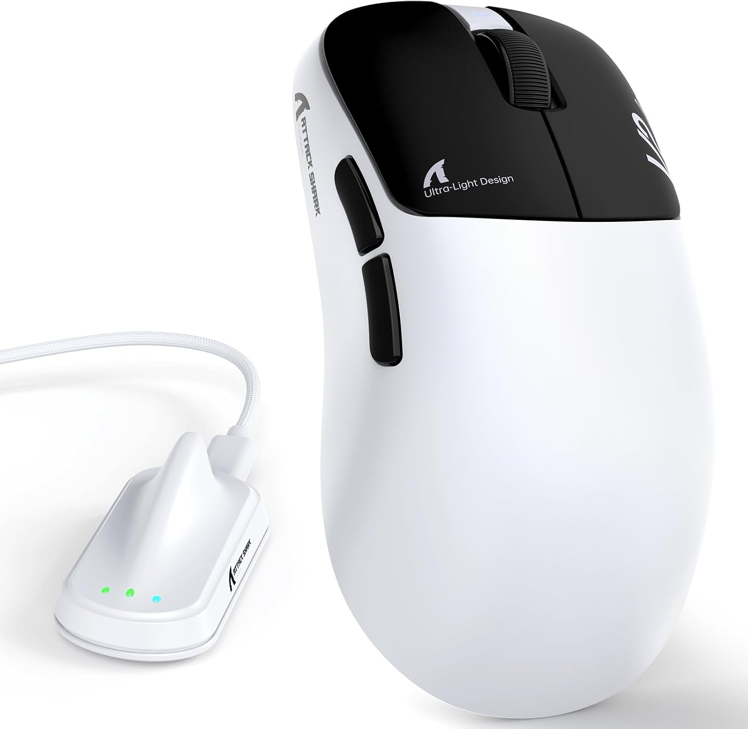 MOUSE INALÁMBRICO PARA GAMING MAMBASNAKE ATTACK SHARK V2 AIR 8K 52G 60K DPI - 1