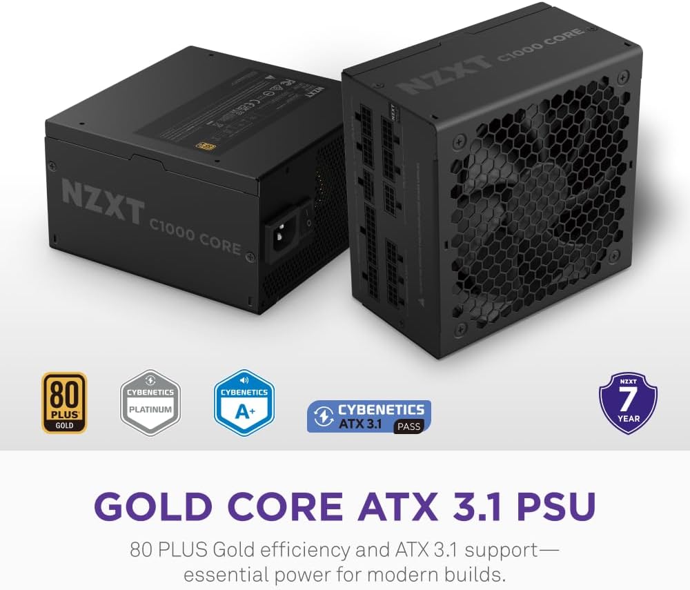 FUENTE DE PODER NZXT C1000 GOLD CORE 1000W ATX 3.1 80+ GOLD - 2