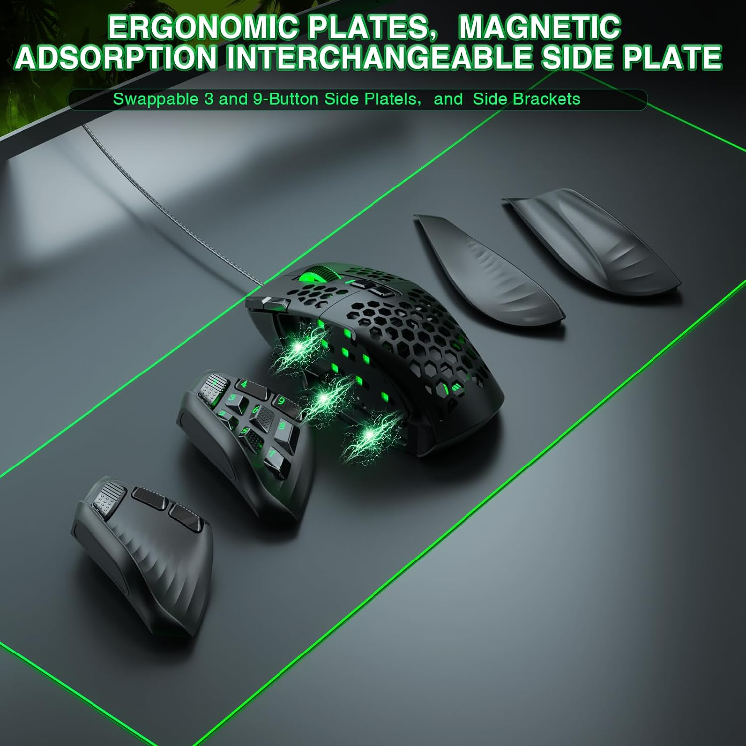 MOUSE PARA JUEGOS CON CABLE SOLAKAKA SM809 NEGRO - 5