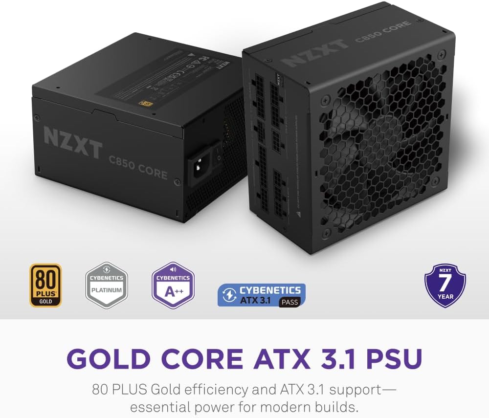 FUENTE DE PODER NZXT C850 GOLD CORE 850W ATX 3.1 80+ GOLD - 2