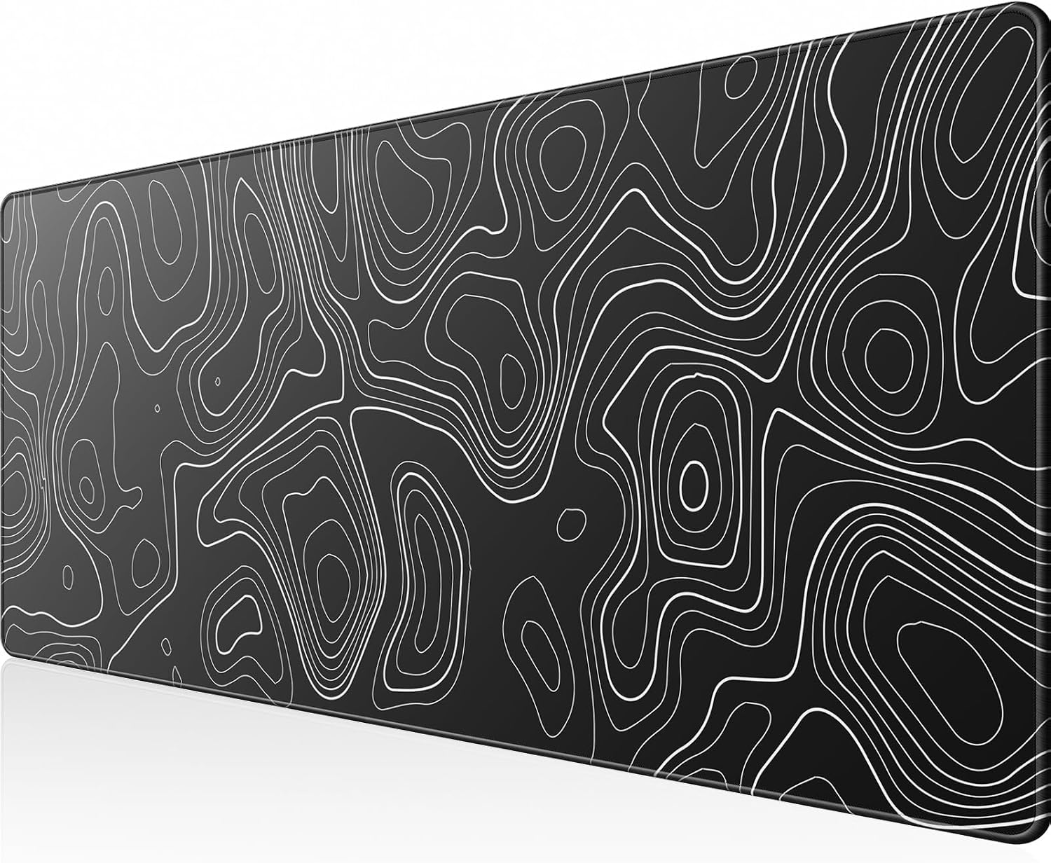 MOUSE PAD GRANDE PARA GAMING KTRIO XL 80 X 30 CM NEGRO TOPOGRÁFICO - 1