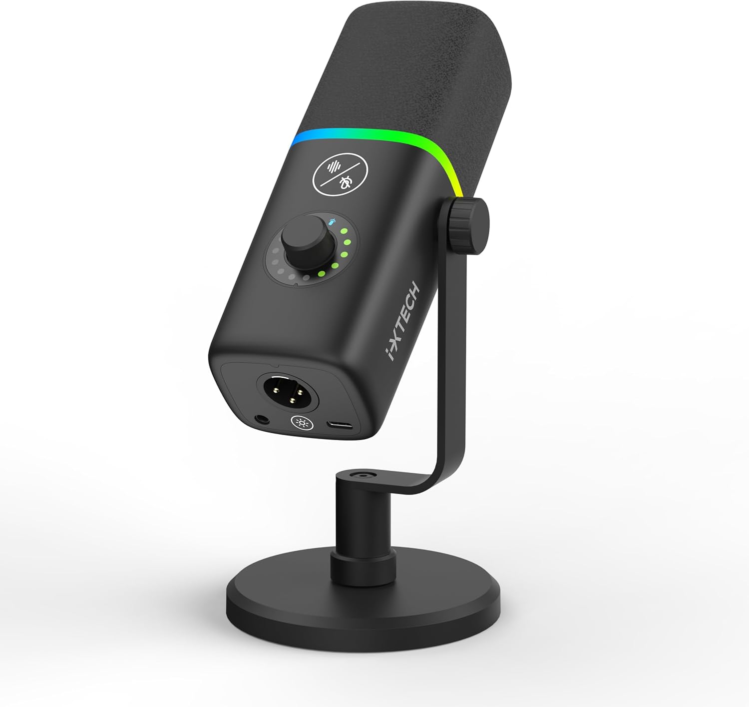 MICRÓFONO USB IXTECH GAMING CON CANCELACIÓN DE RUIDO Y LUCES RGB - 1