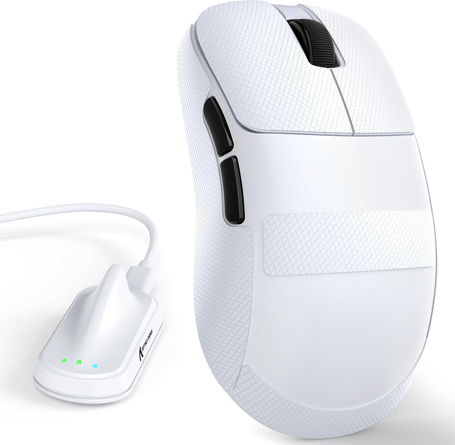 MOUSE INALÁMBRICO PARA GAMING MAMBASNAKE X ATTACK SHARK V2 AIR 60K DPI BLANCO - 1