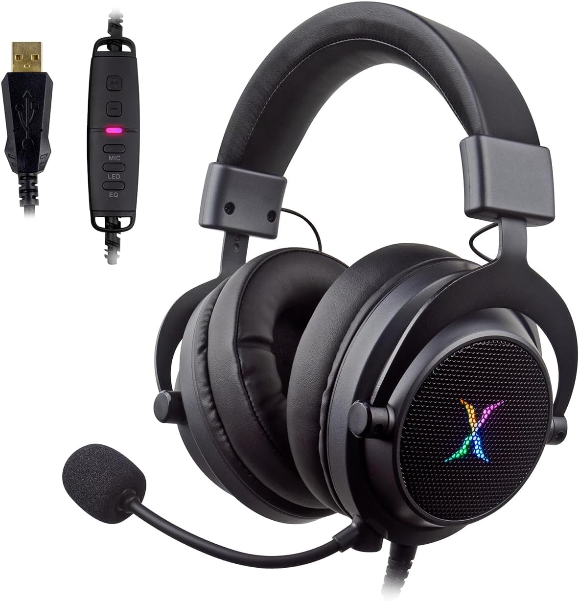 AUDÍFONOS PARA GAMING FOXXRAY HAU-37 USB CON SONIDO 7.1 Y MICRÓFONO - 1