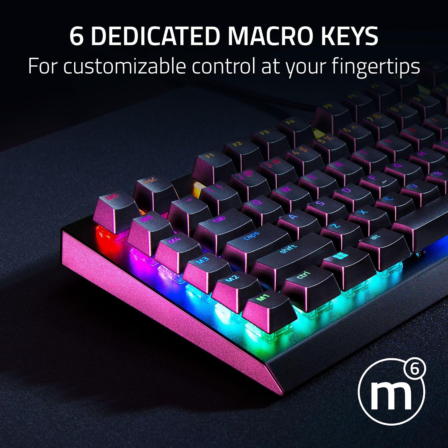 TECLADO MECÁNICO PARA GAMING RAZER BLACKWIDOW V4 X CON SWITCHES VERDES TÁCTILES Y CLICKY (RENOVADO) - 3