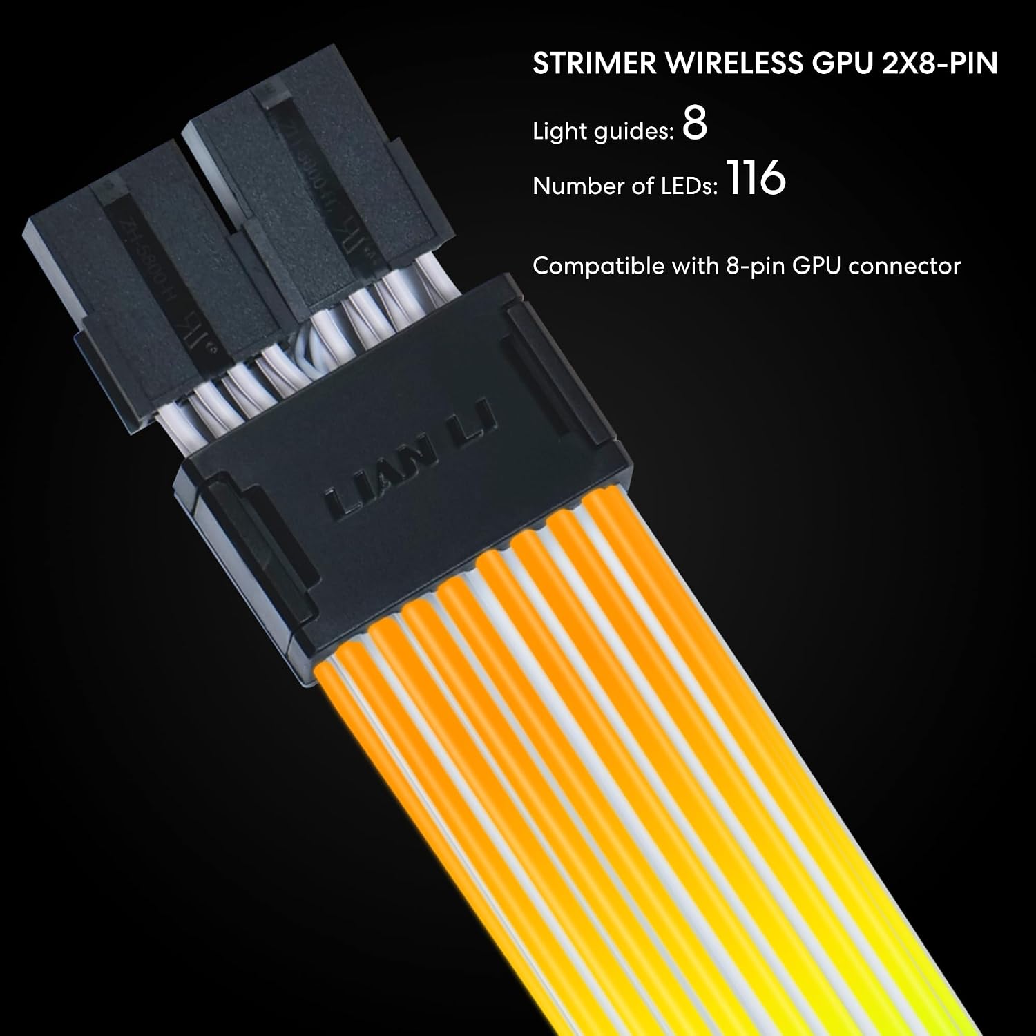 CABLE EXTENSOR DE PODER RGB INALÁMBRICO 8-PIN GPU LIAN LI STRIMER PW8-1W - 4