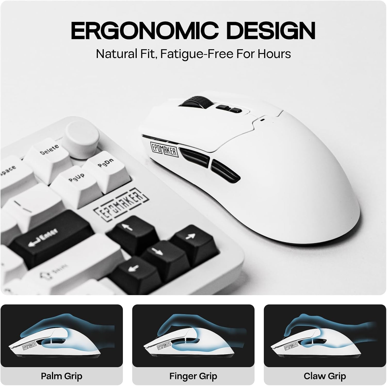 MOUSE GAMER EPOMAKER CLICK LITE WIRELESS BLANCO 12000 DPI - 4