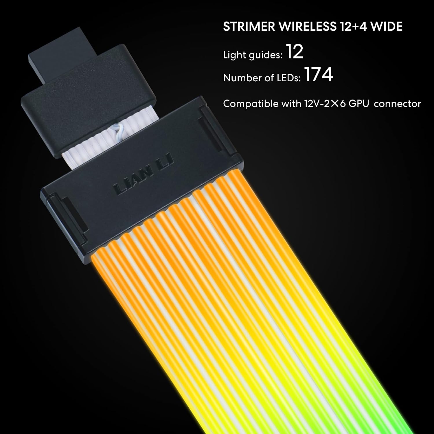CABLE EXTENSOR DE PODER RGB INALÁMBRICO 16-PIN PARA GPU LIAN LI STRIMER PW16-121W - 4