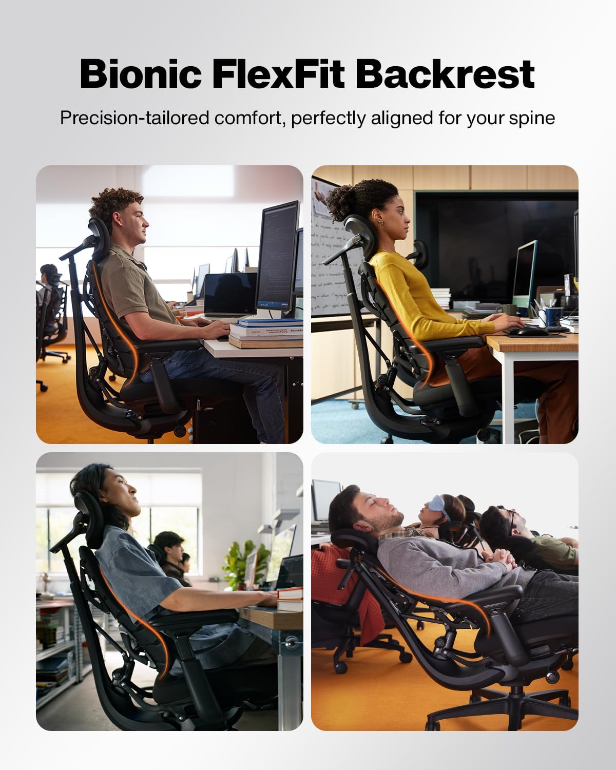 SILLA DE OFICINA LIBERNOVO OMNI SE ERGONÓMICA CON SOPORTE LUMBAR MANUAL 48 CM - 5