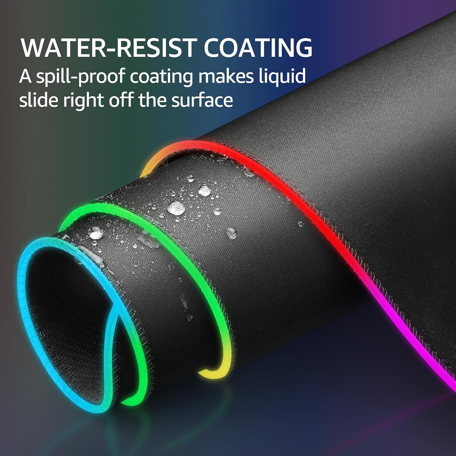 MOUSE PAD GAMER KTRIO RGB XL 80 X 30 CM NEGRO - 5
