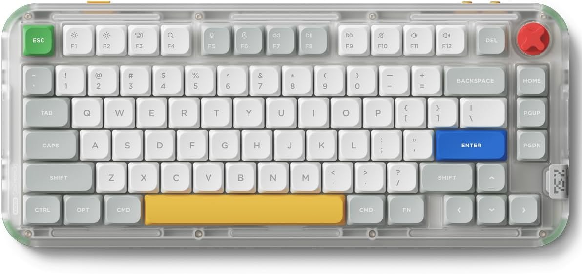 TECLADO MECÁNICO INALÁMBRICO NUPHY KICK75 75% CON 80 TECLAS Y RETROILUMINACIÓN RGB, INTERRUPTORES BROWN NANO - 1