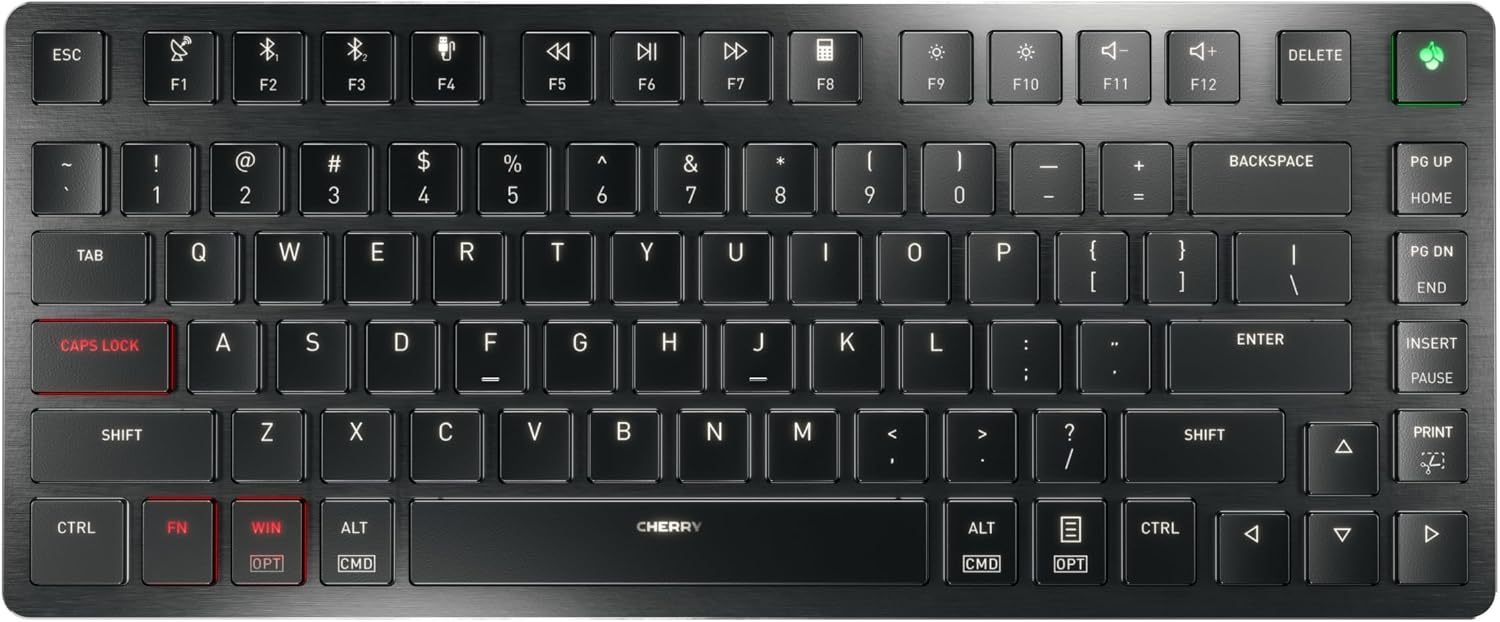TECLADO MECÁNICO COMPACTO INALÁMBRICO CHERRY KW X ULP 2.0 MINI NEGRO - 1