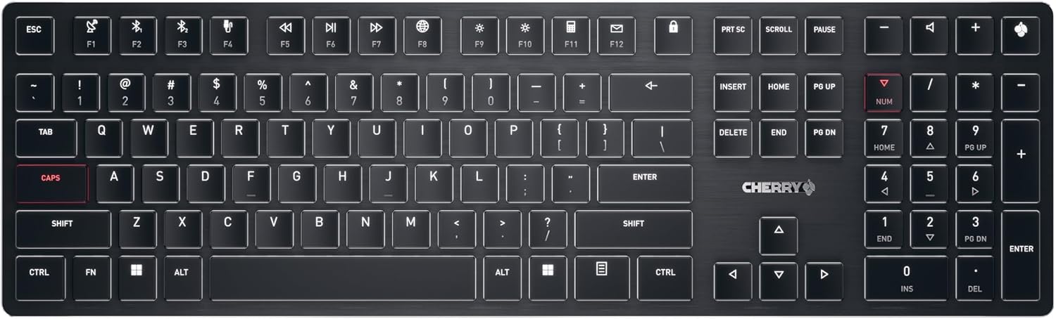 TECLADO MECÁNICO INALÁMBRICO CHERRY KW X ULP NEGRO TAMAÑO COMPLETO - 1