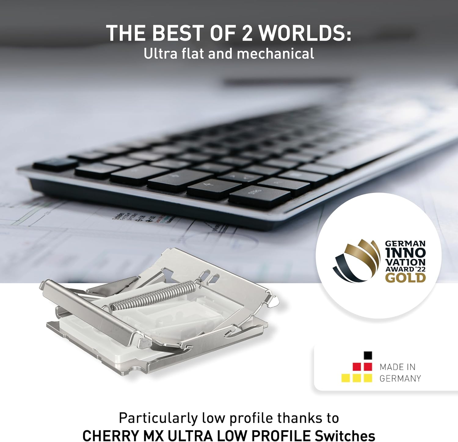 TECLADO MECÁNICO INALÁMBRICO CHERRY KW X ULP NEGRO TAMAÑO COMPLETO - 3