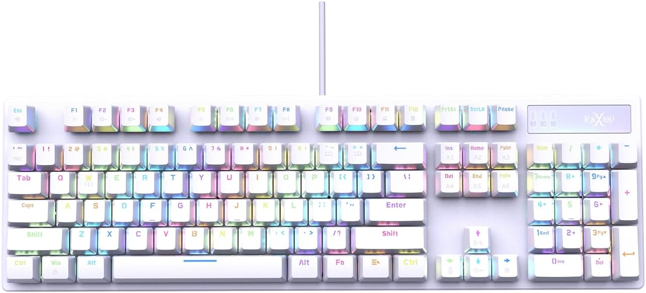 TECLADO MECÁNICO FOXXRAY HKM-88 FULL-SIZE PARA GAMING CON TECLAS PERSONALIZABLES Y RETROILUMINACIÓN RGB - 1