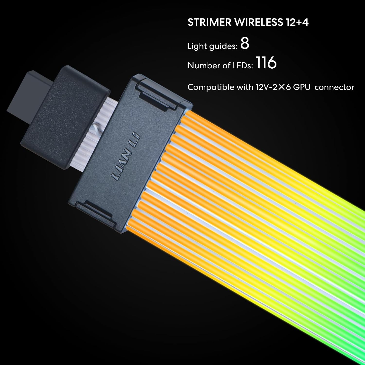 CABLE EXTENSOR DE PODER RGB INALÁMBRICO 16-PIN PARA GPU LIAN LI STRIMER PW16-81W - 4