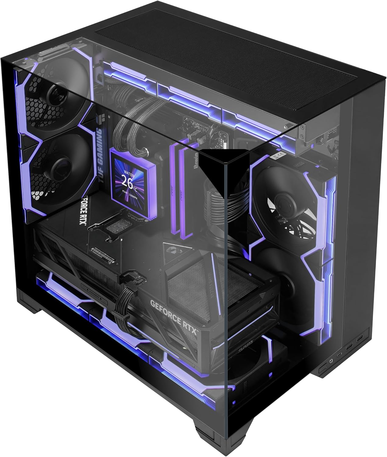 GABINETE PARA PC LIAN LI O11 VISION-M MATX NEGRO - 2