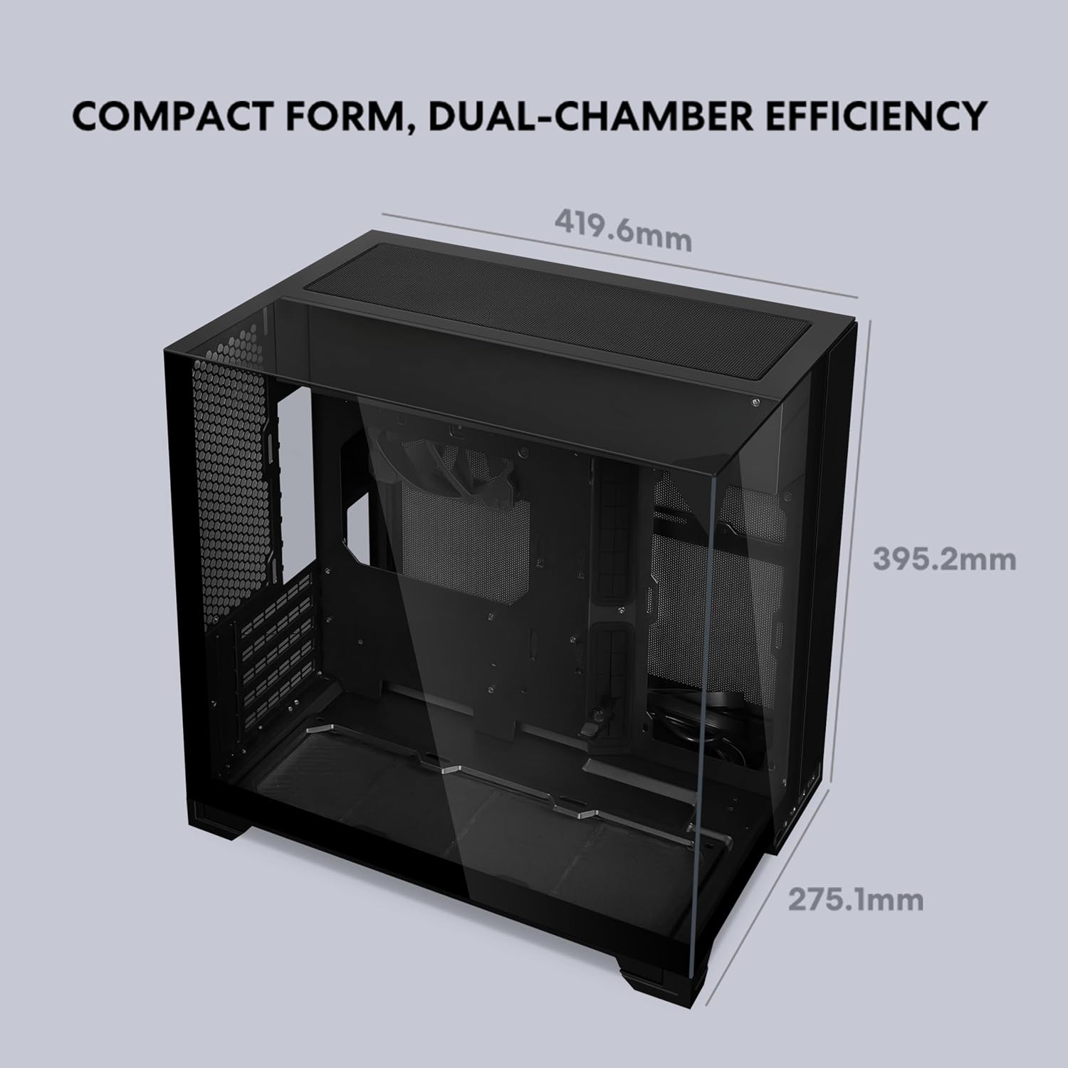 GABINETE PARA PC LIAN LI O11 VISION-M MATX NEGRO - 3
