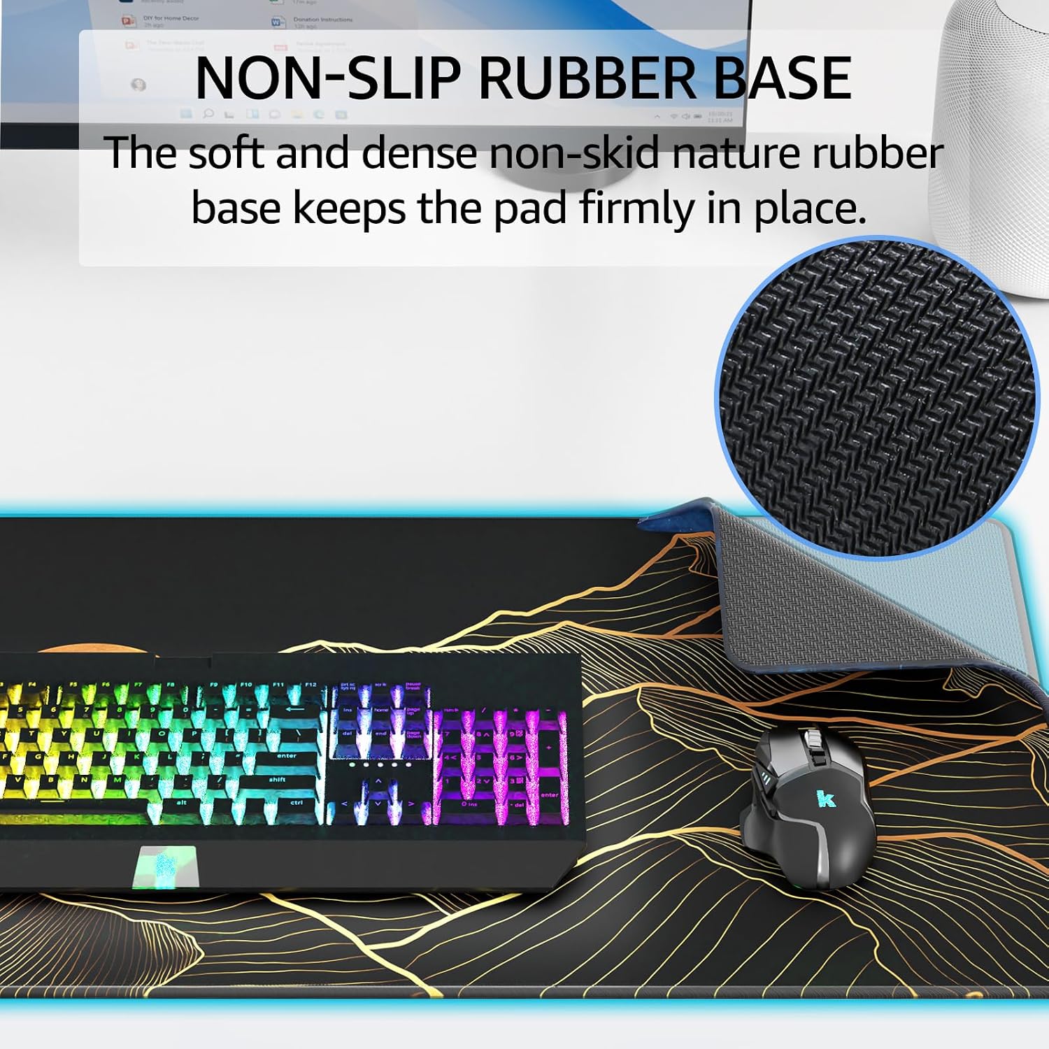 MOUSE PAD GRANDE PARA GAMING KTRIO XL 80 X 30 CM BRIGHT RISE - 4