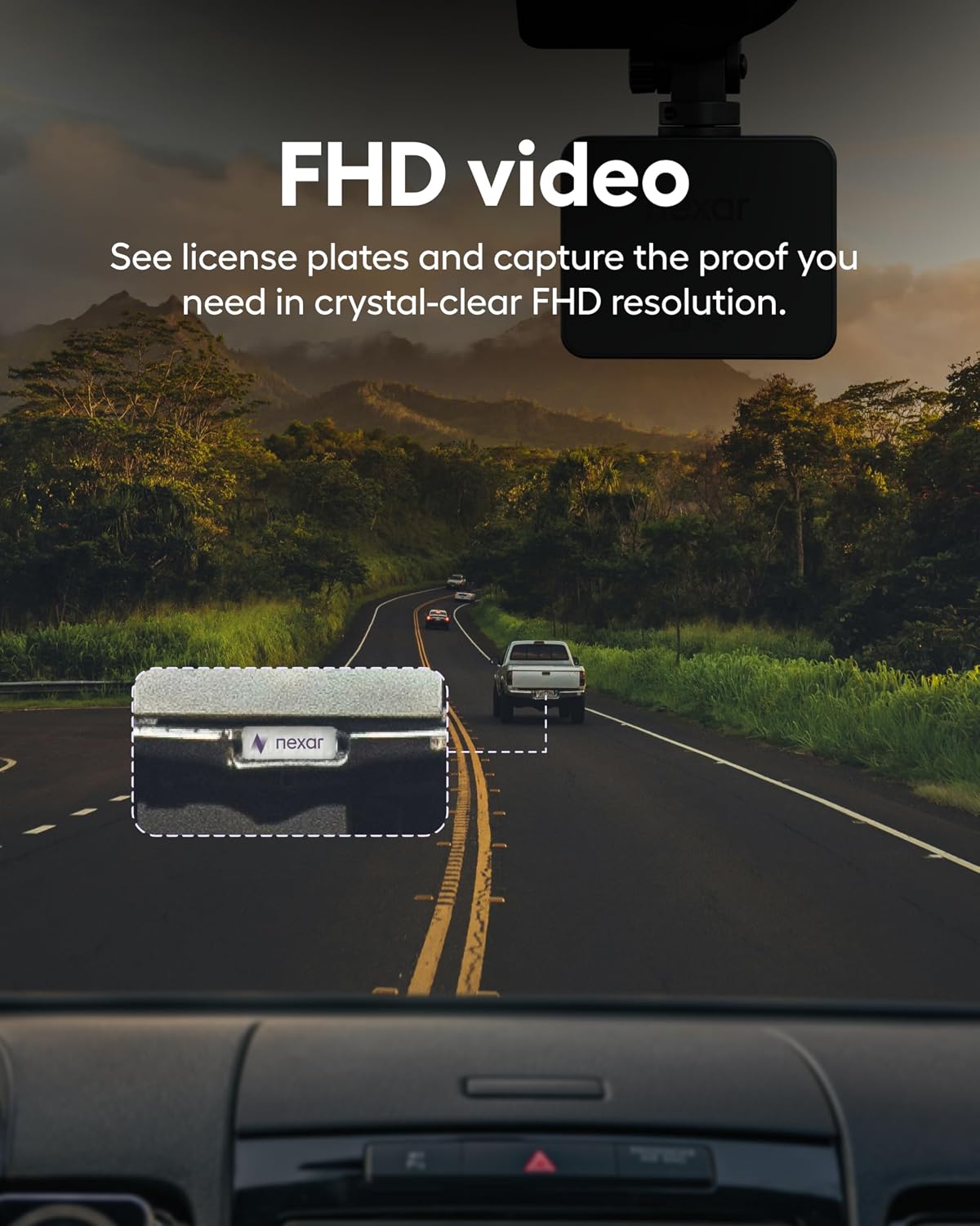 CÁMARA PARA AUTO NEXAR PRO DUAL DASH CAM 1080P FHD CON CÁMARAS FRONTAL E INTERIOR - 5