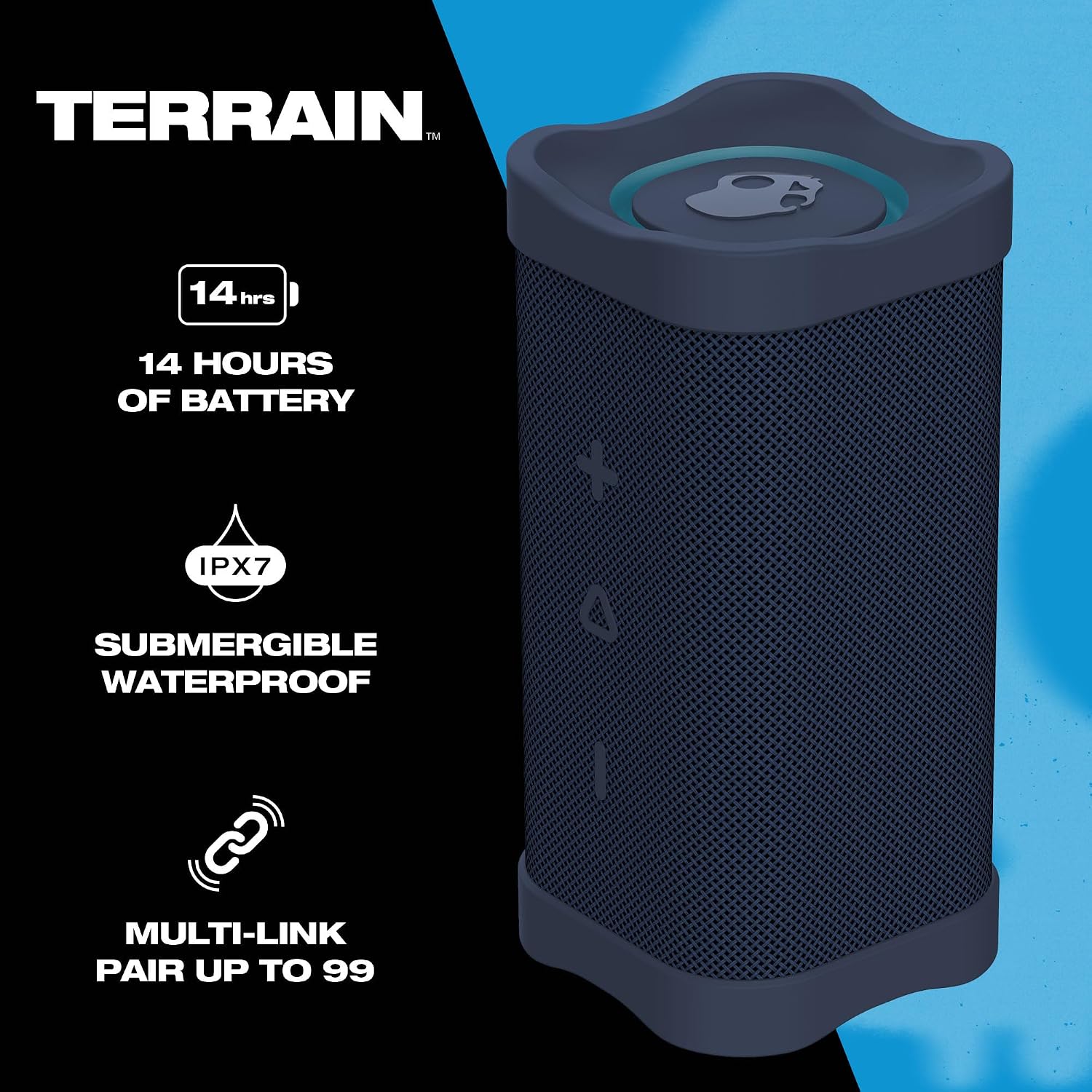 PARLANTE PORTÁTIL SKULLCANDY TERRAIN BLUETOOTH INALÁMBRICO RESISTENTE AL AGUA IPX7 - 2