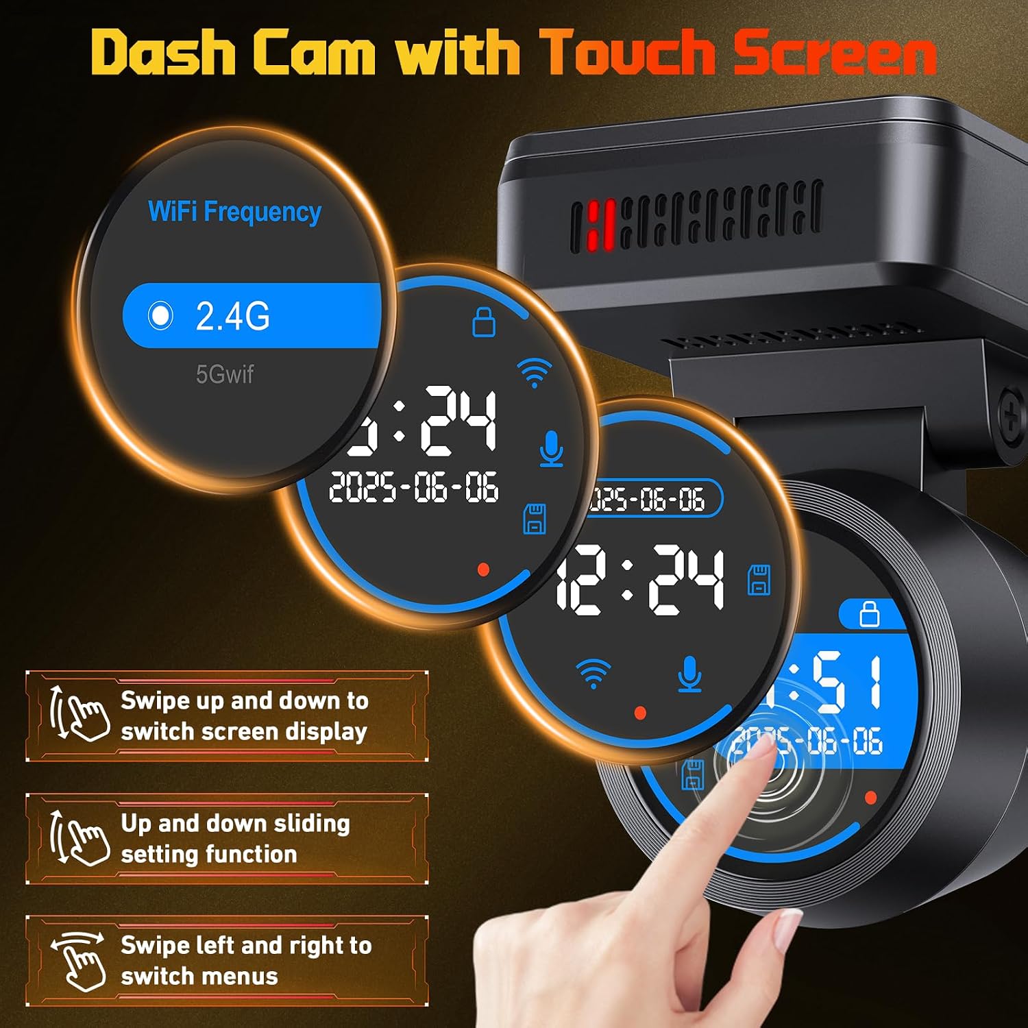 CÁMARA PARA AUTO BIUONE M9 CON WIFI Y TARJETA 32GB 4K - 3