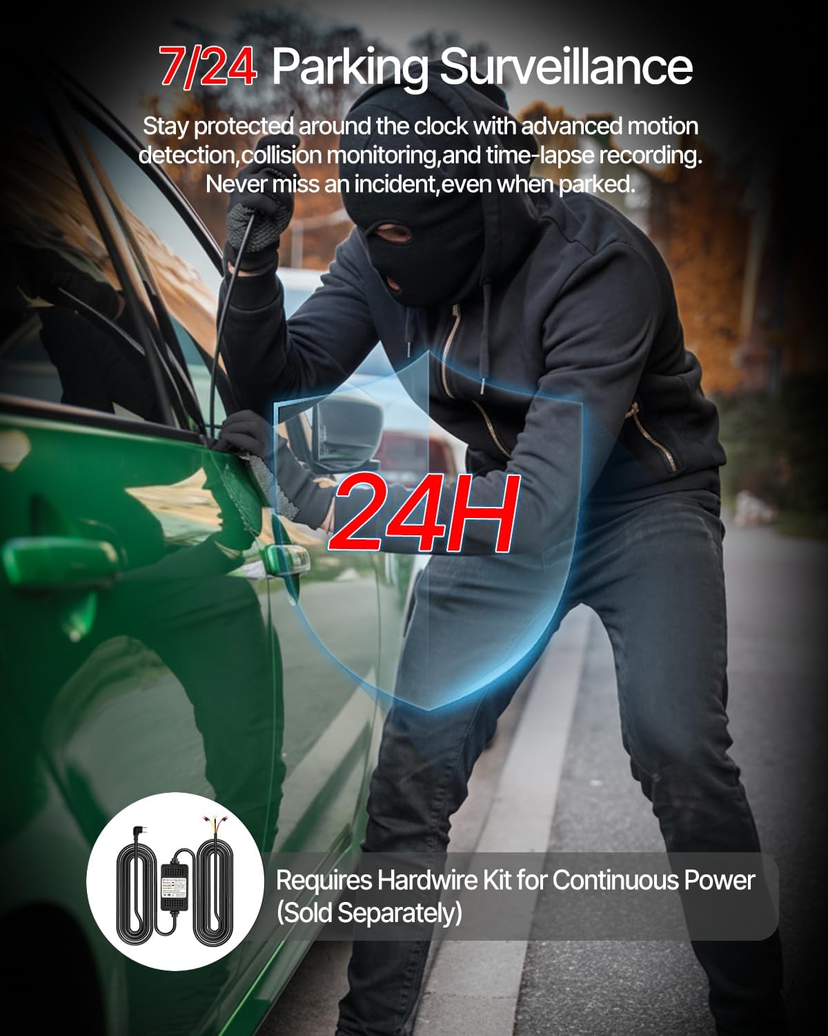 CÁMARA PARA AUTO FRONTAL Y TRASERA BIUONE 4K FULL HD CON TARJETA 64GB - 5