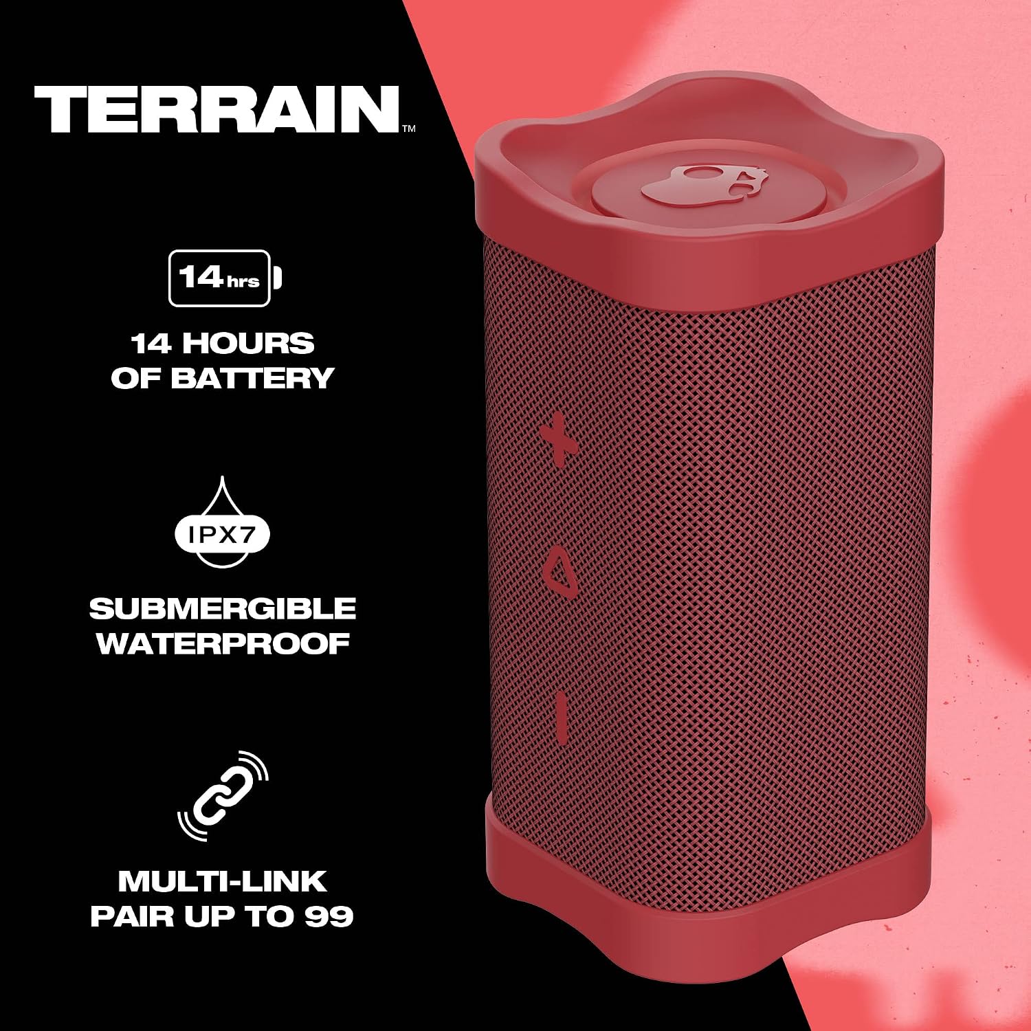PARLANTE PORTÁTIL SKULLCANDY TERRAIN WIRELESS BLUETOOTH IPX7 RESISTENTE AL AGUA - 2